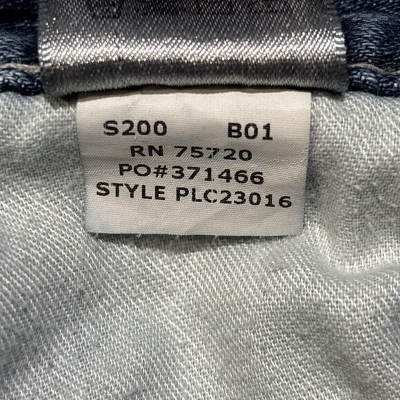 BKE Jeans 32R Tyler Straight Leg Buckle Thick Stitch Stretch Whiskering Fade - Picture 15 of 15